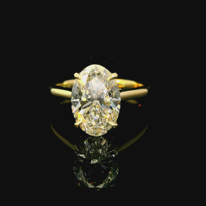 2.22ct Oval Cut Lab Grown Ava Design Yellow Gold