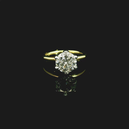 2.04ct Round Cut Lab Grown Custom Catalina Design Two tone