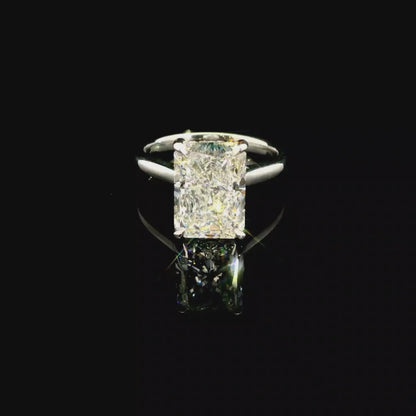 4.00ct Radiant Cut Lab Grown Custom Ava Design Platinum