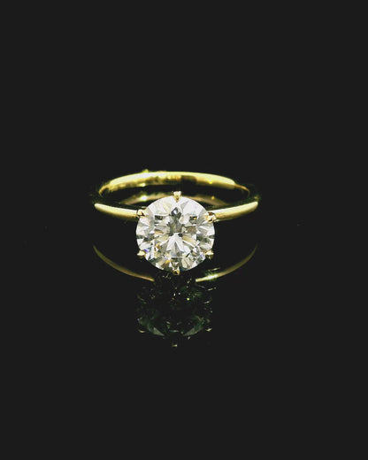 1.71ct Round Cut Lab Grown Catalina Design Yellow Gold
