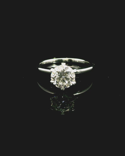1.50ct Round Cut Lab Grown Henri Design Platinum