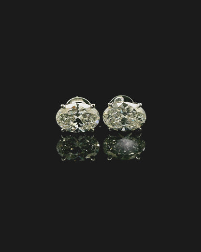 Oval Cut Lab Grown Diamond Earrings