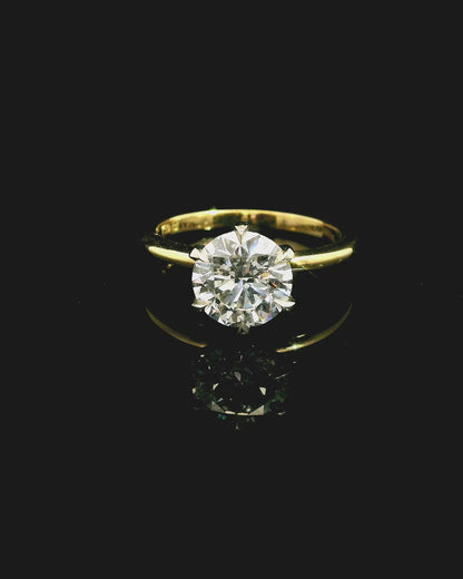 1.88ct Round Cut Lab Grown Henri Design Two-tone