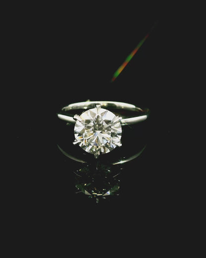 2.01ct Round Cut Lab Grown Henri Design Platinum