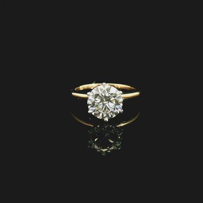 2.13ct Round Cut Lab Grown Henri Design Two-tone