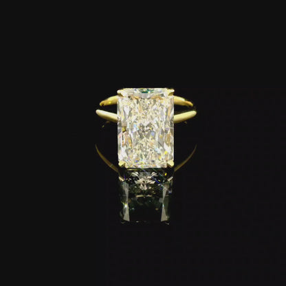 6.03ct Radiant Cut Lab Grown Bella Design Yellow Gold