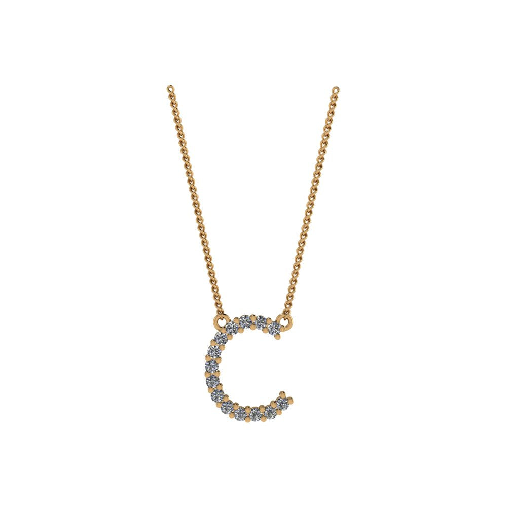 Diamond Initial Pendant