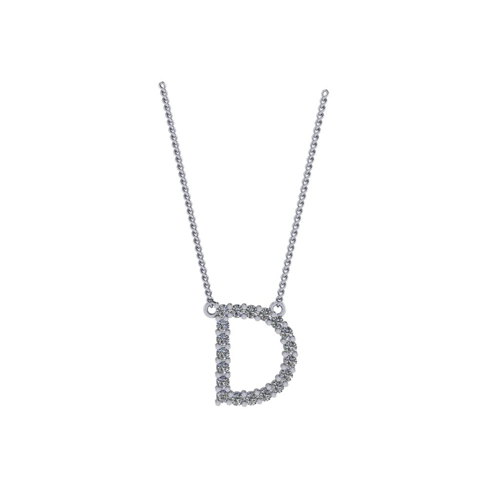 Diamond Initial Pendant