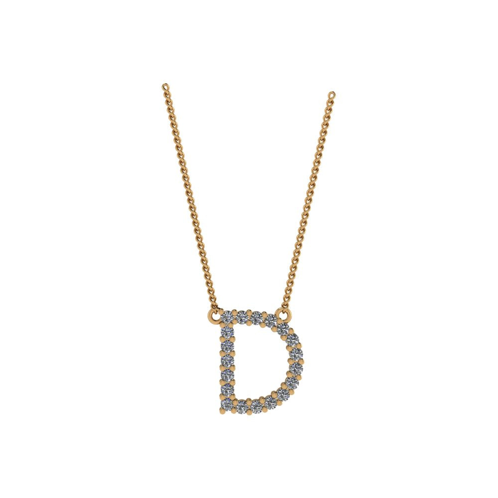 Diamond Initial Pendant