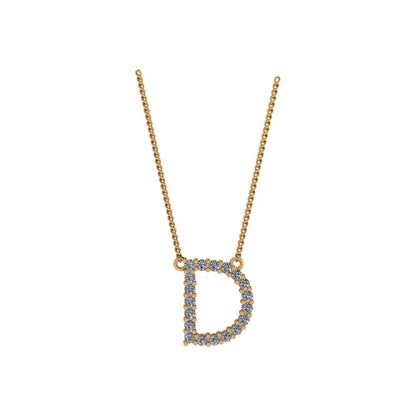 Diamond Initial Pendant