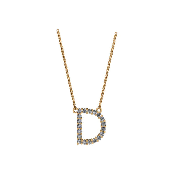 Diamond Initial Pendant