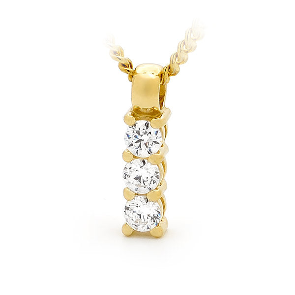 Greek Number 3 Charm Pendant 14k Gold — JewelsBerryLA