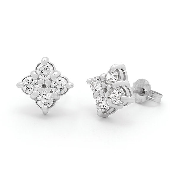 Diamond Claw Set Earrings