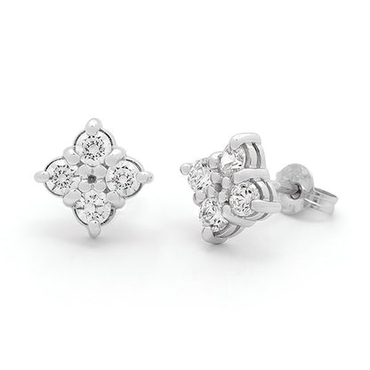 Diamond Claw Set Earrings