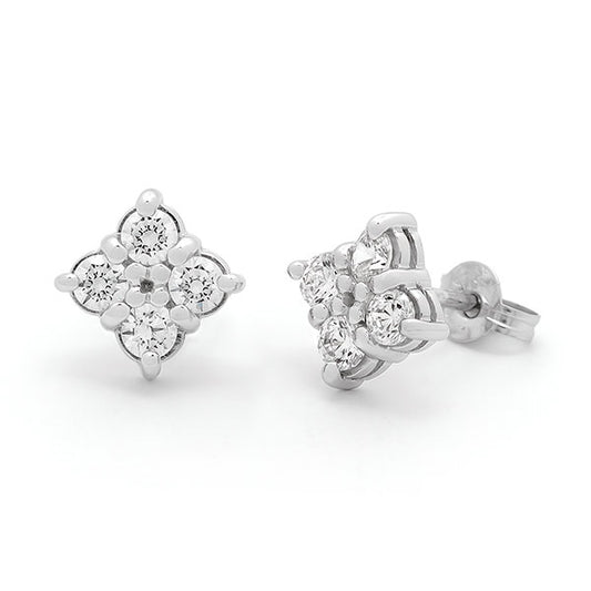 Diamond Claw Set Earrings