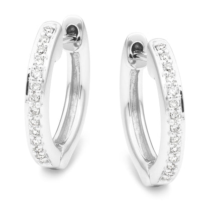 Diamond Claw Set Huggie Earrings