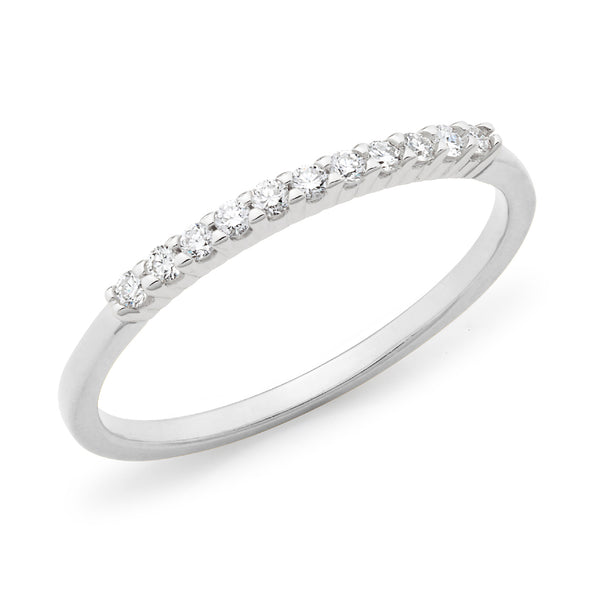 Diamond Claw Set Straight Anniversary Ring