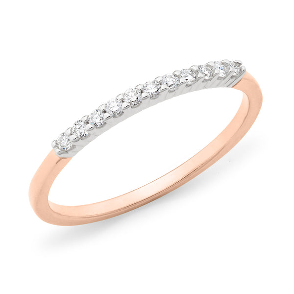 Diamond Claw Set Straight Anniversary Ring