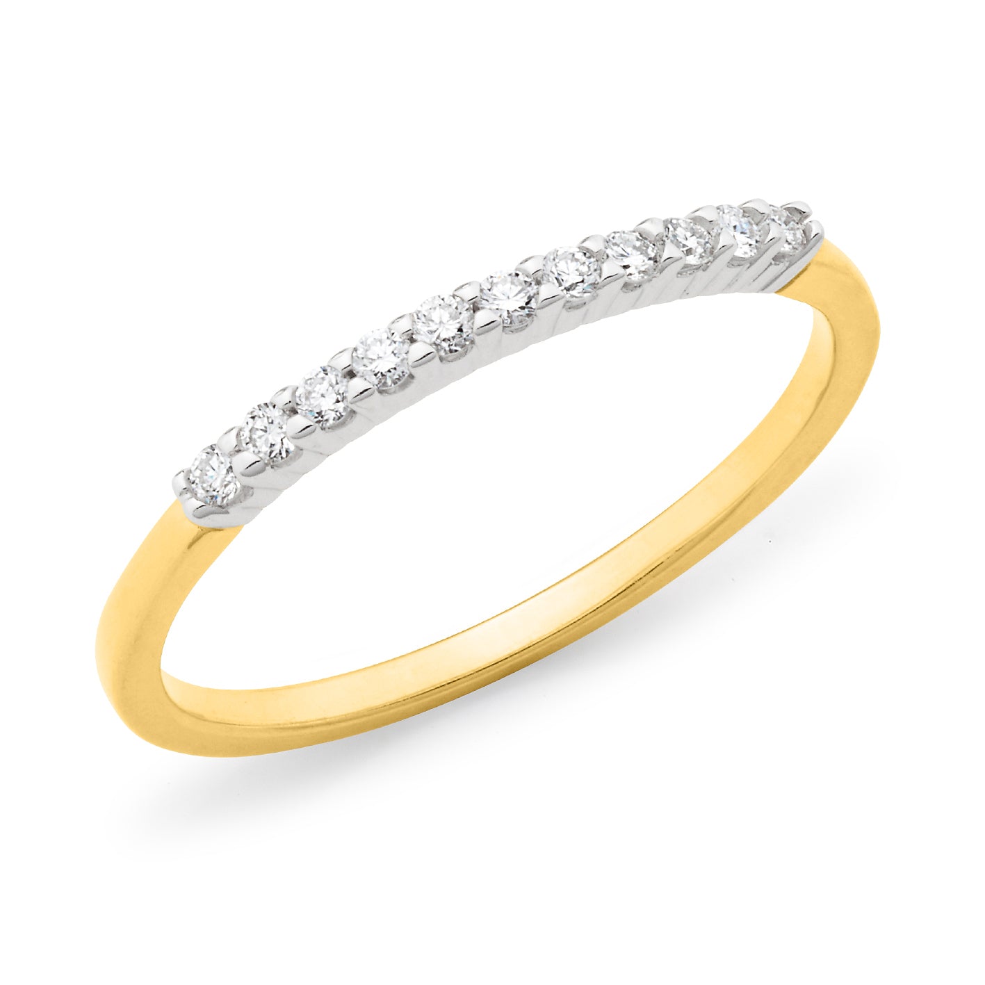 Diamond Claw Set Straight Anniversary Ring