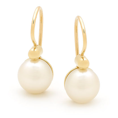 Freshwater Button Pearl Earrings