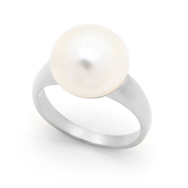 Freshwater Pearl Button Dress Ring