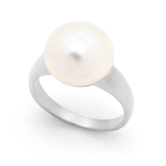 Freshwater Pearl Button Dress Ring