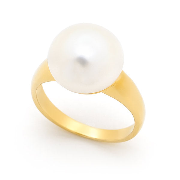 Freshwater Pearl Button Dress Ring