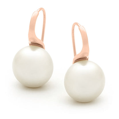 Freshwater Pearl Button Earrings