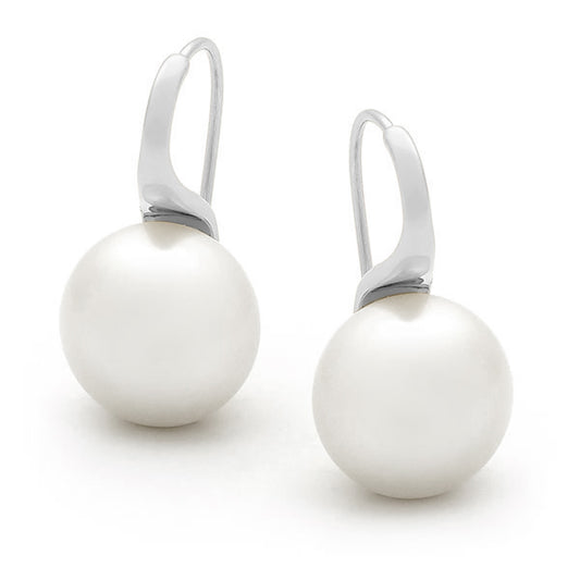 Freshwater Pearl Button Earrings