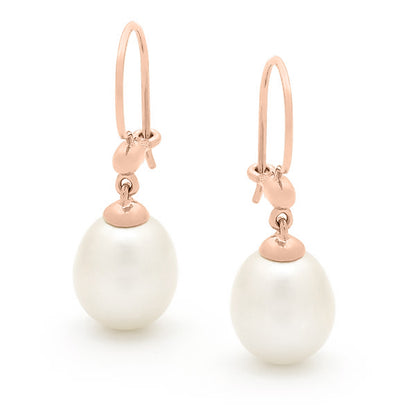 Freshwater Pearl Drop Cup Earrings