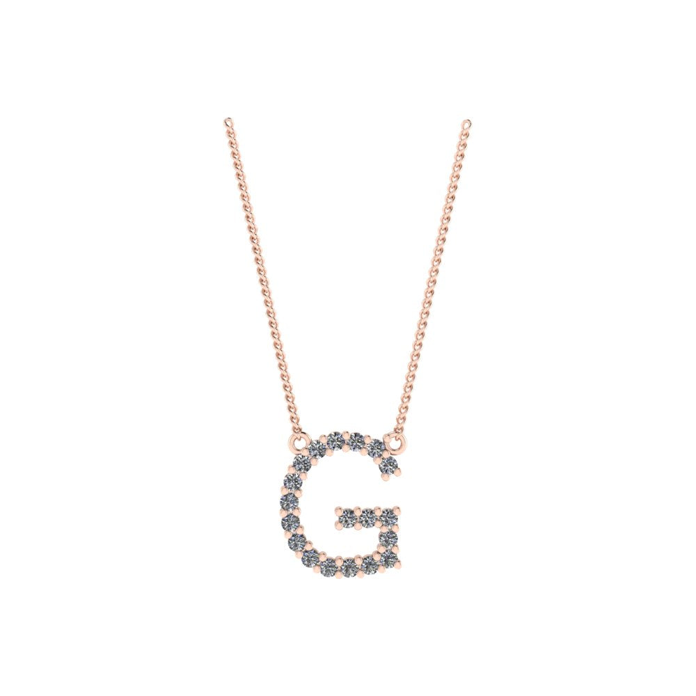 Diamond Initial Pendant