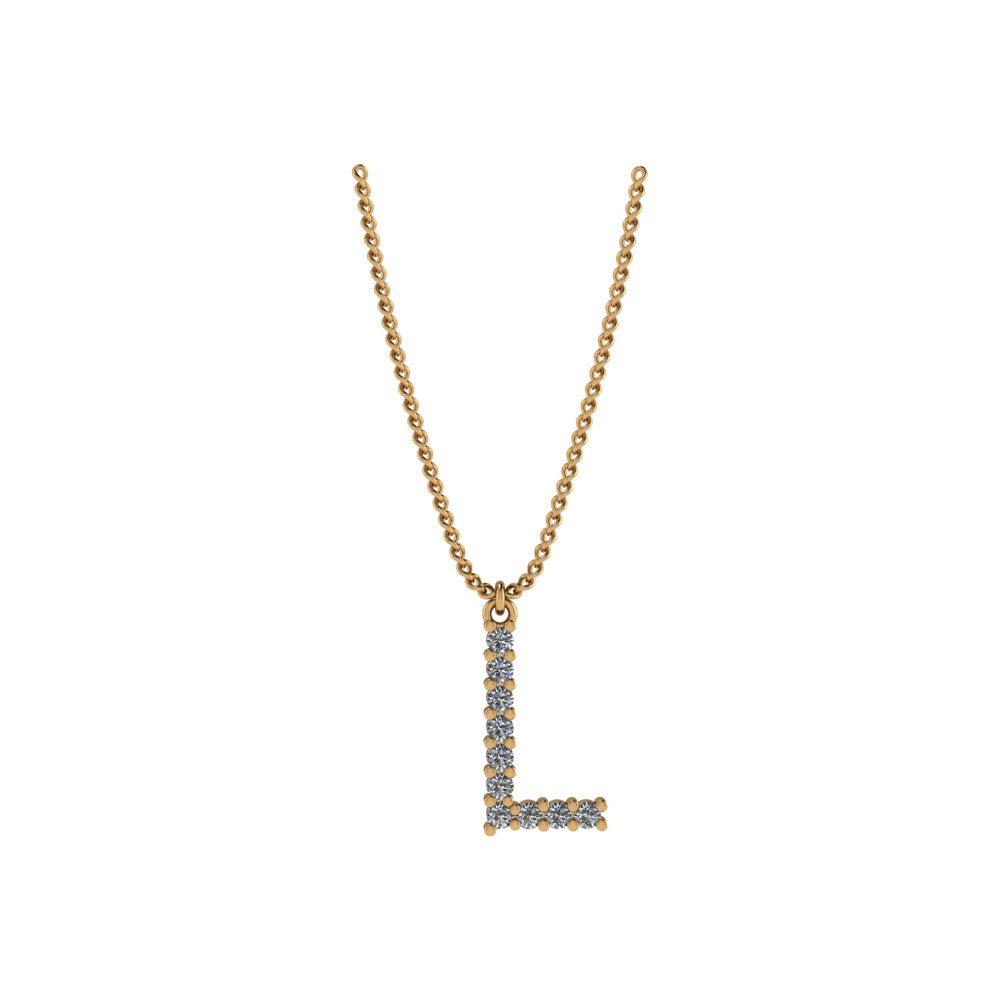 Diamond Initial Pendant
