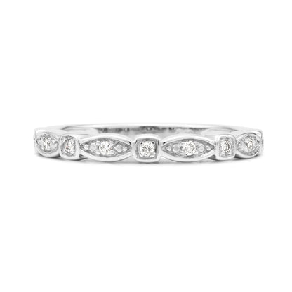Marquee and Cushion Diamond Bead Set Dress Ring