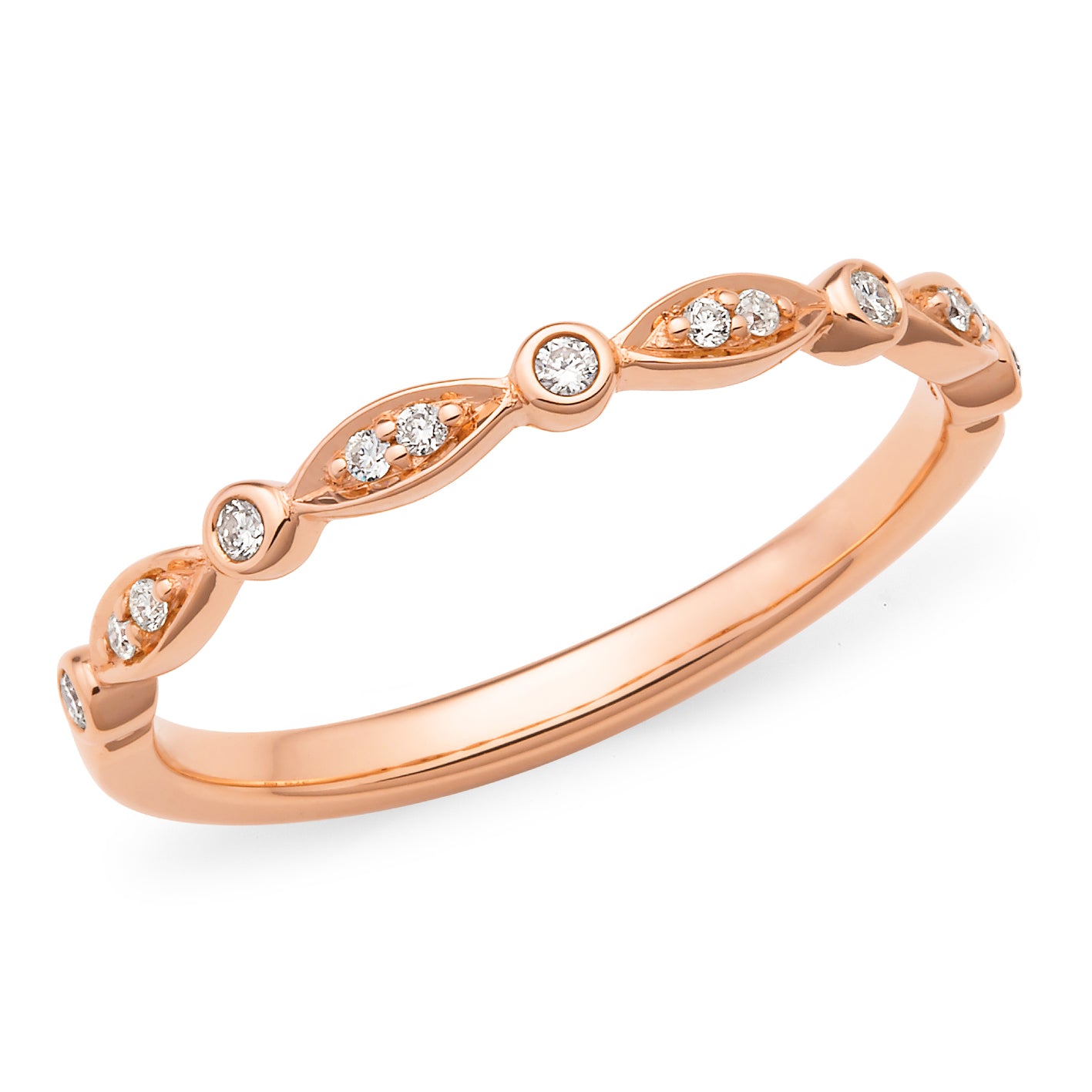 Marquee and Round Stack Ring