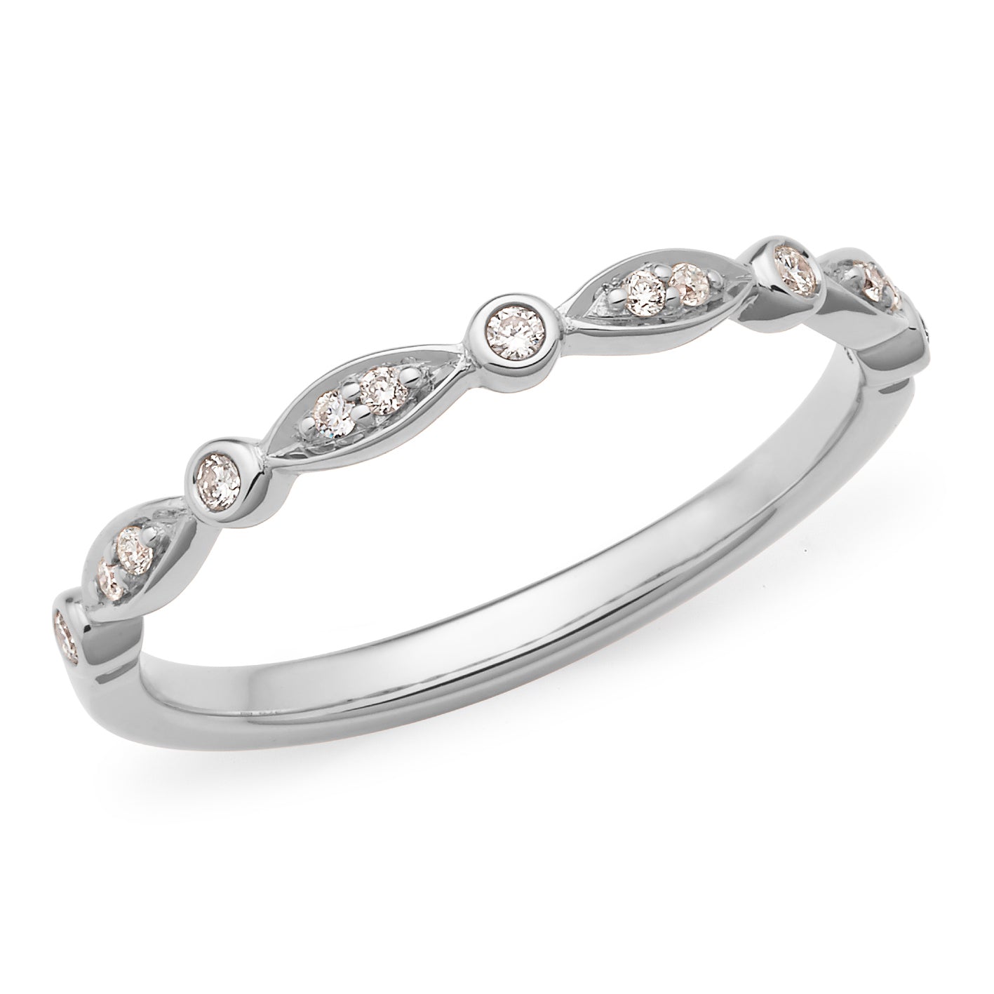 Marquee and Round Stack Ring