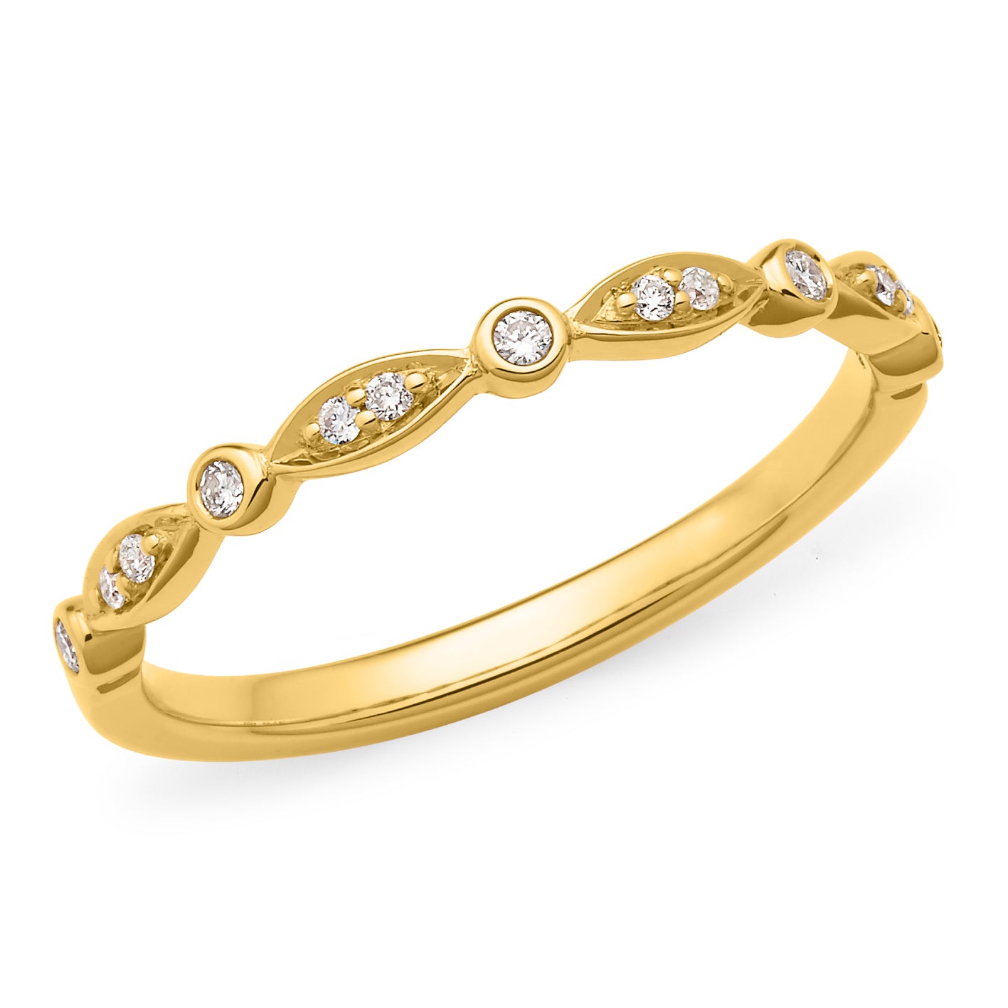 Marquee and Round Stack Ring