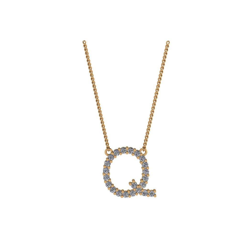 Diamond Initial Pendant