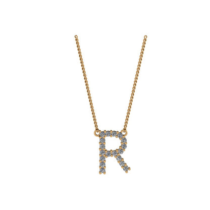 Diamond Initial Pendant