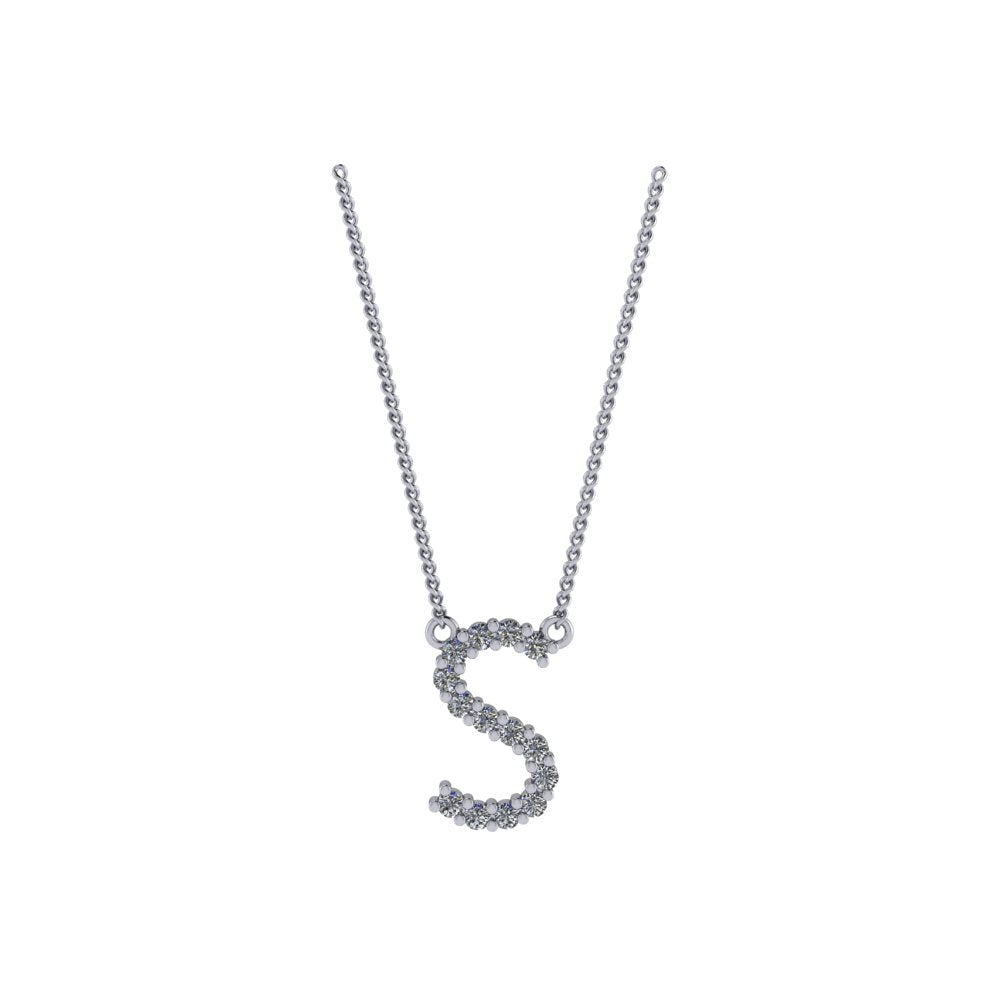 Diamond Initial Pendant